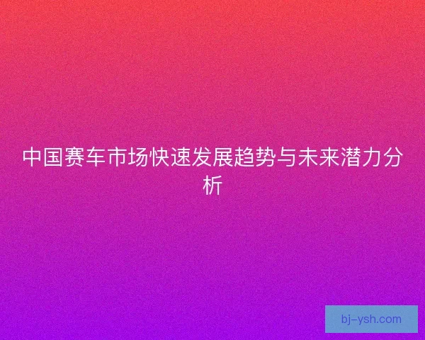 中国赛车市场快速发展趋势与未来潜力分析