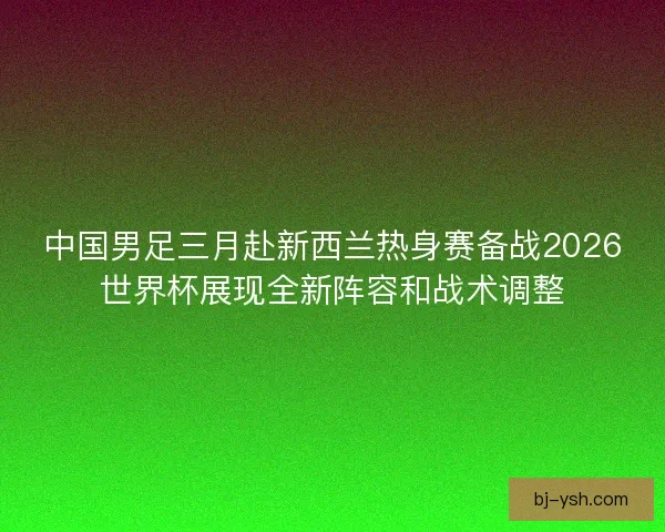 中国男足三月赴新西兰热身赛备战2026世界杯展现全新阵容和战术调整