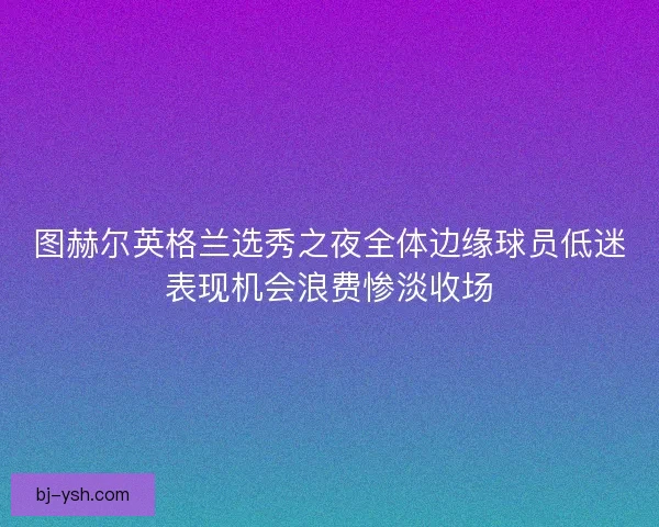 图赫尔英格兰选秀之夜全体边缘球员低迷表现机会浪费惨淡收场